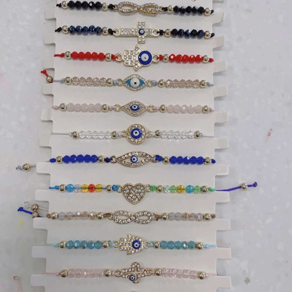 Elegant Multicolor Beaded Bracelets Set